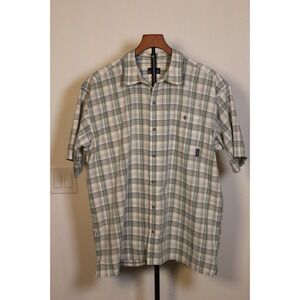 Patagonia Plaid Short Sleeve Button Up Hiking‎ Shirt Men's Size Large